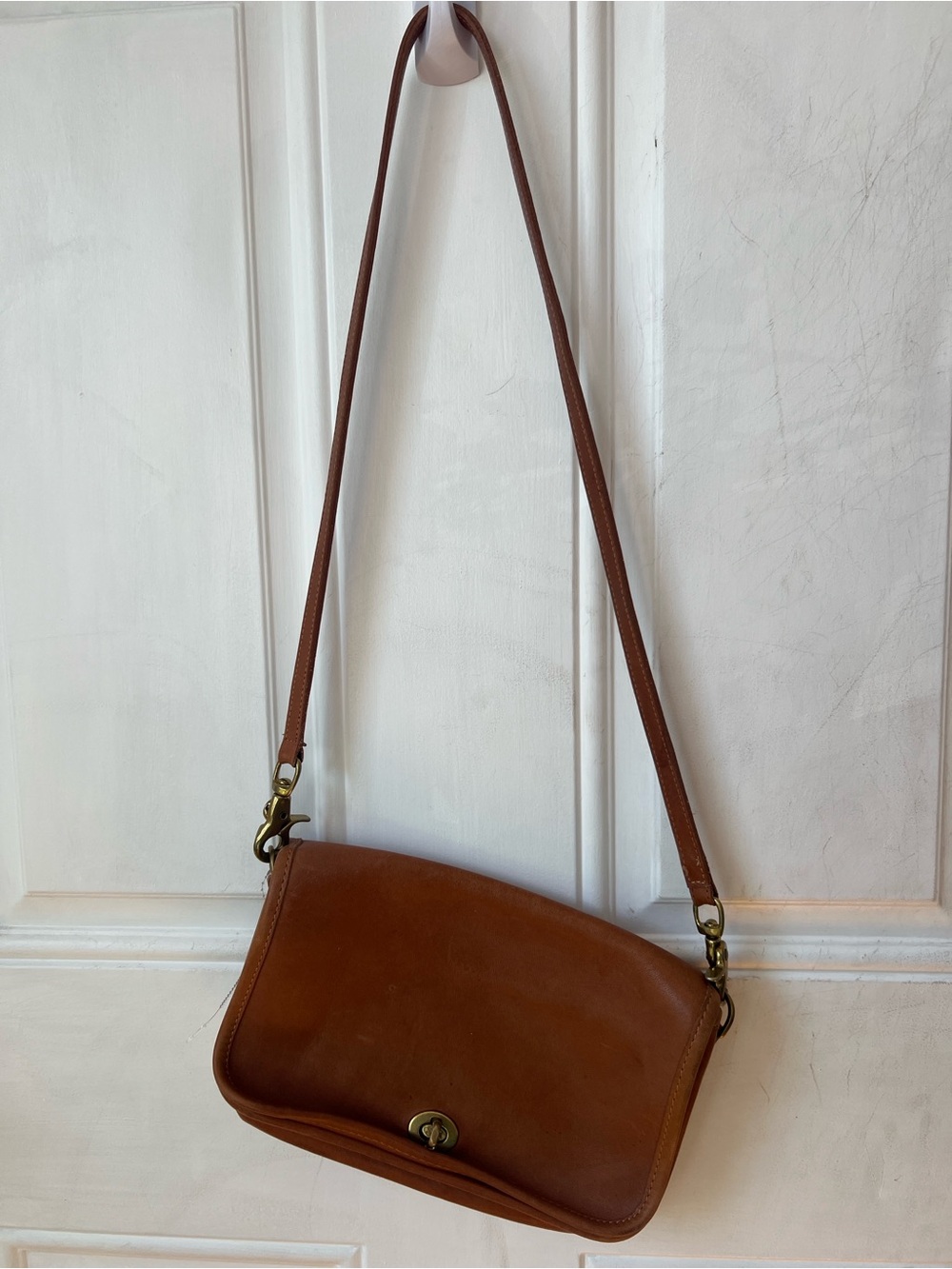 Vintage Coach Convertible Clutch British Tan